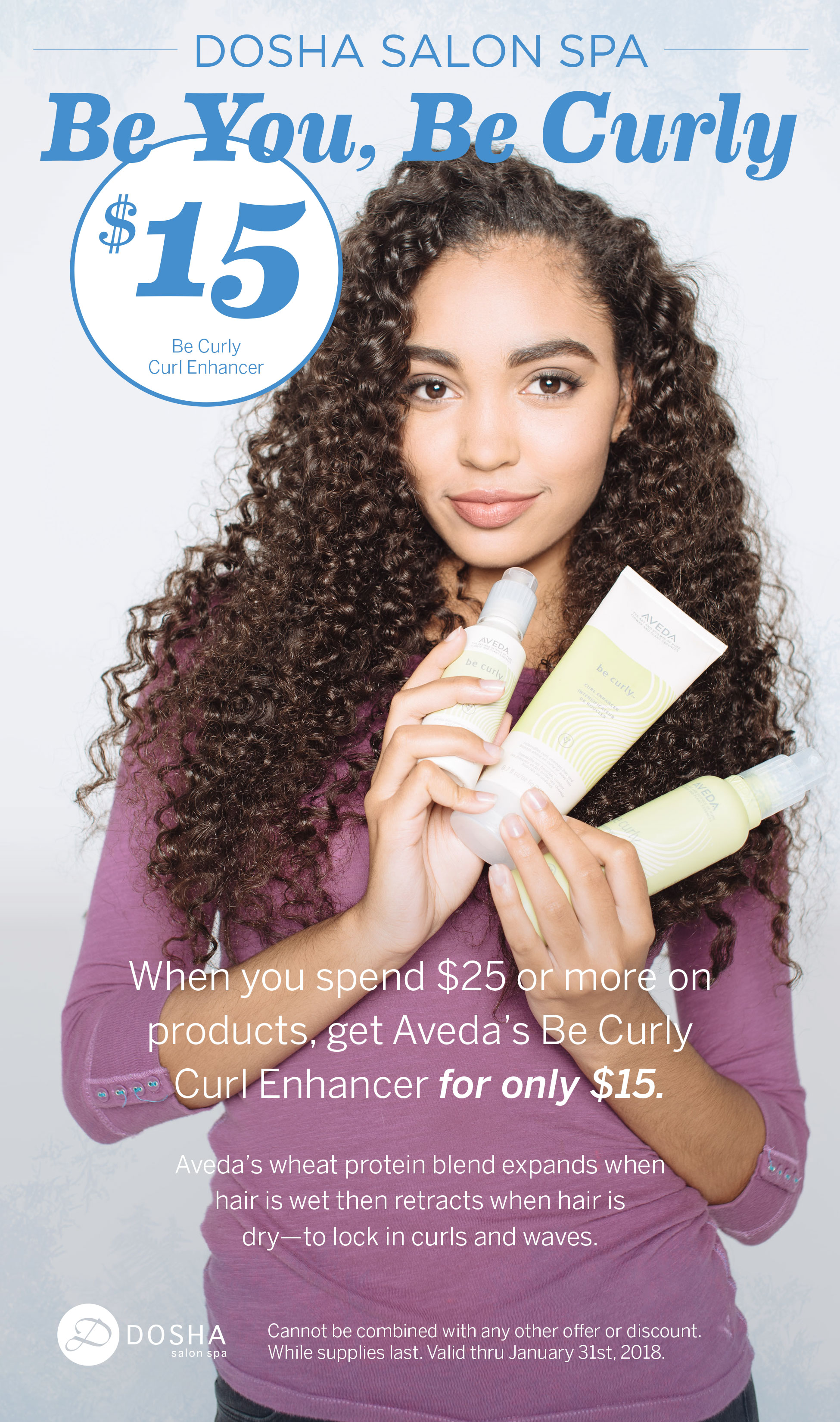 Be Curly Curl Enhancer - January Promotion | Dosha Salon Spa - Portland's  premier Aveda Salon Spa