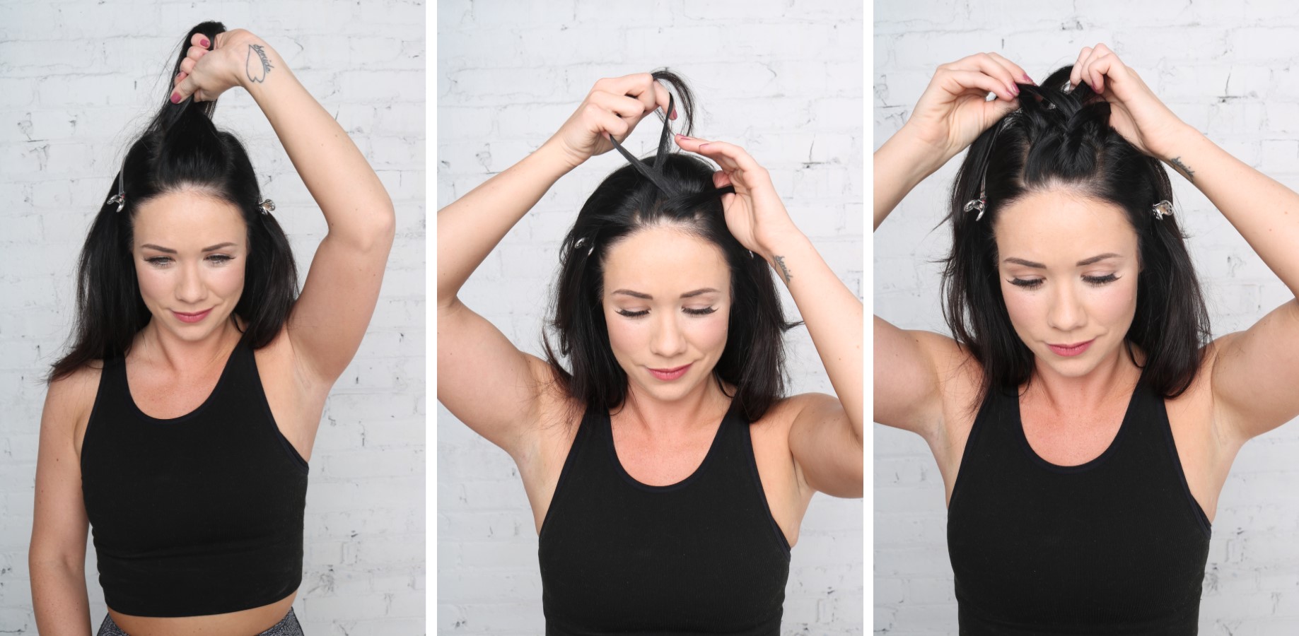 diy, hairstyle, tutorial, gym hair, ponytail