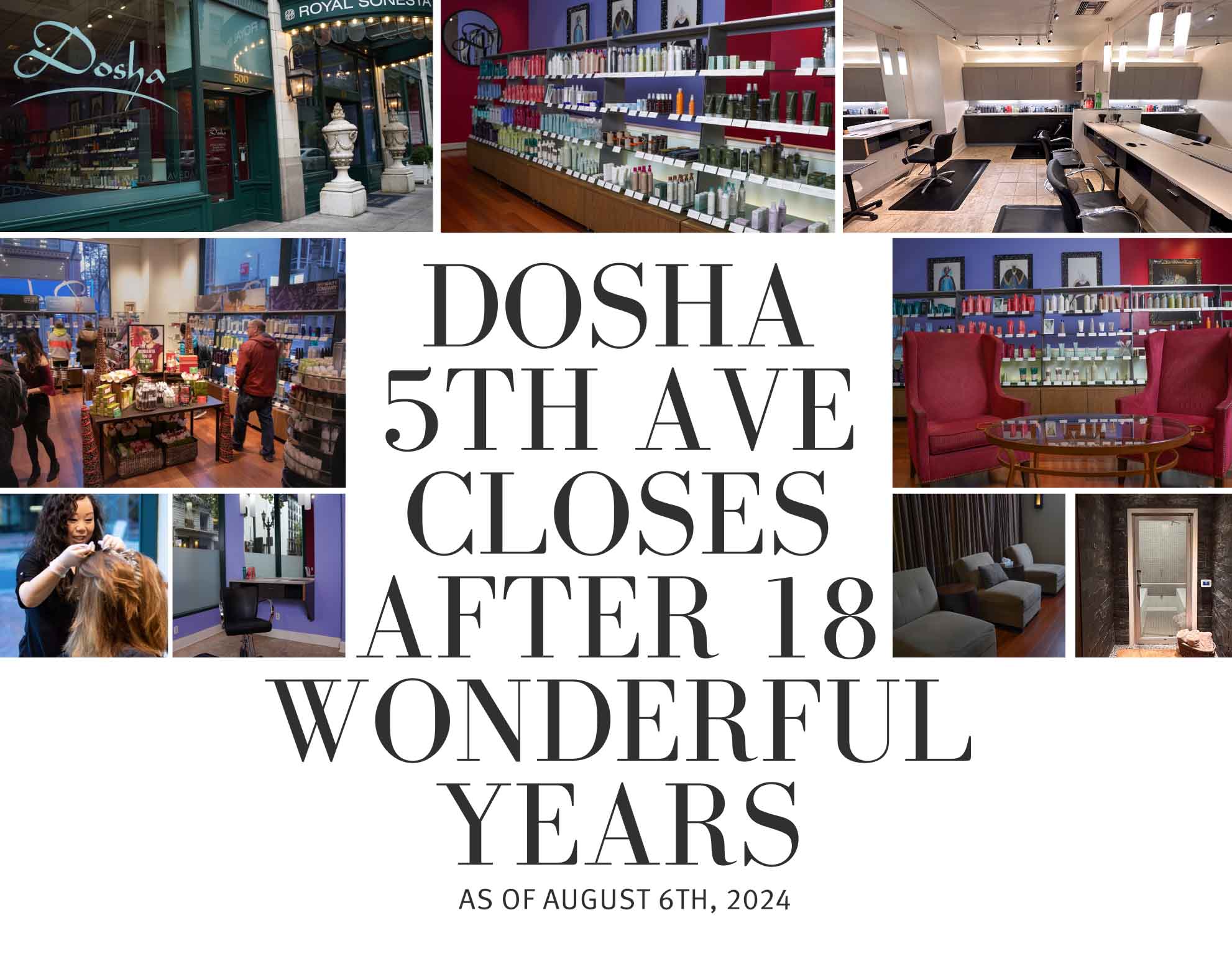 Image of dosha 5th ave closing notice