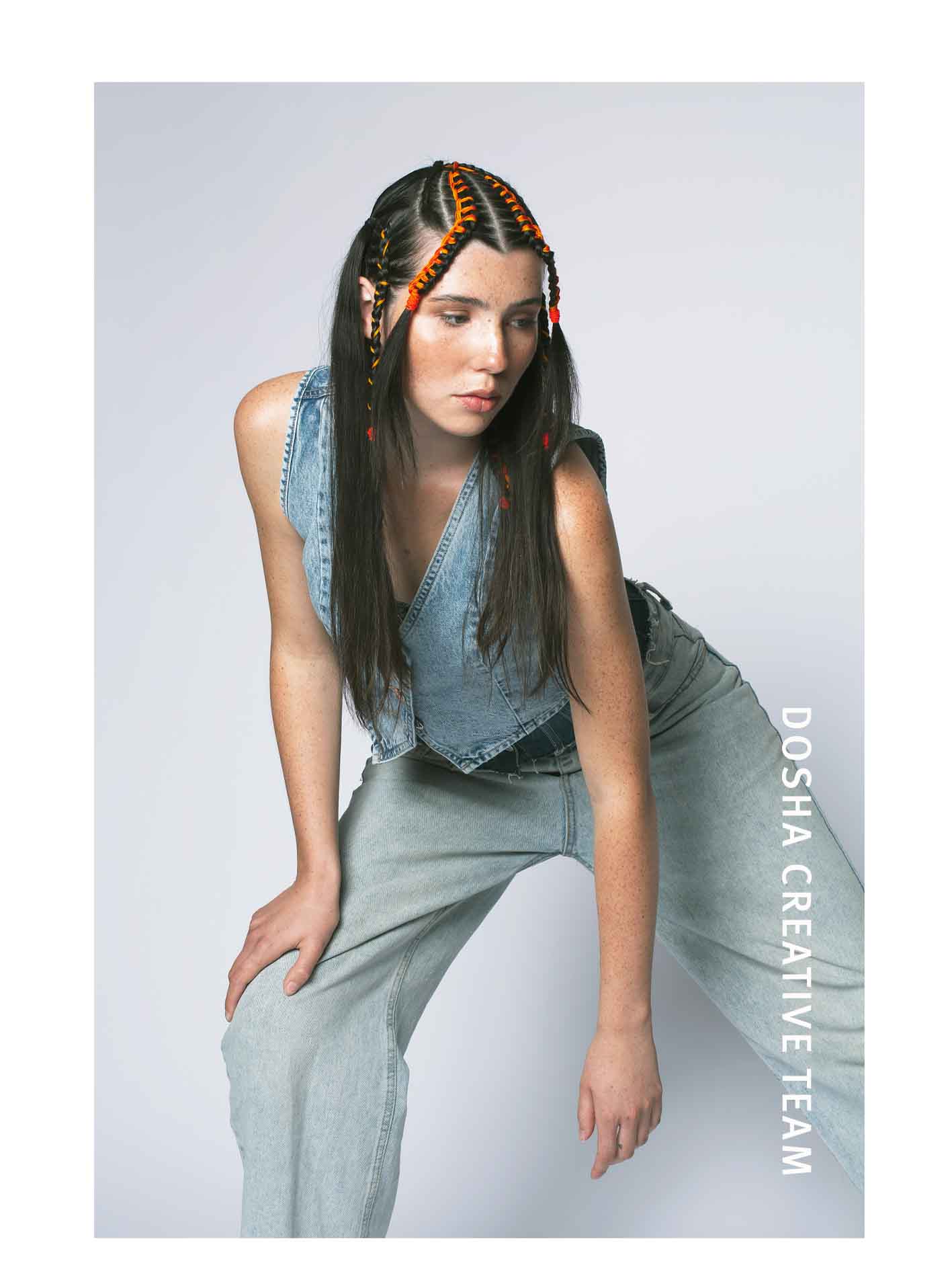 ​​​​image of braids and denim photoshoot