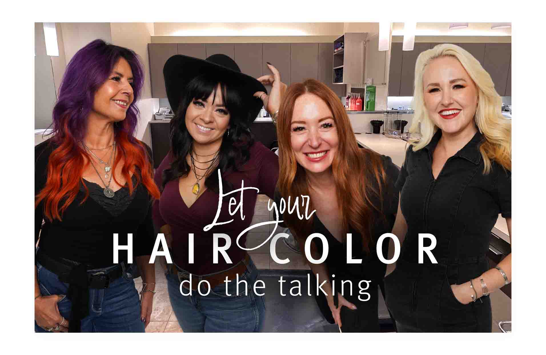 Image of master stylists at dosha salon with different hair color
