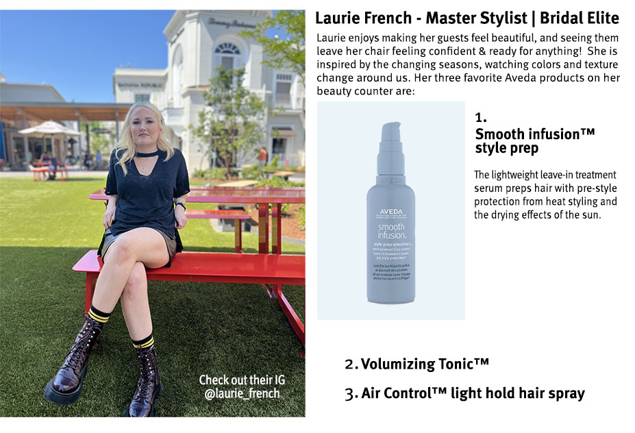 Image of Master Stylist Laurie's favorite Aveda products