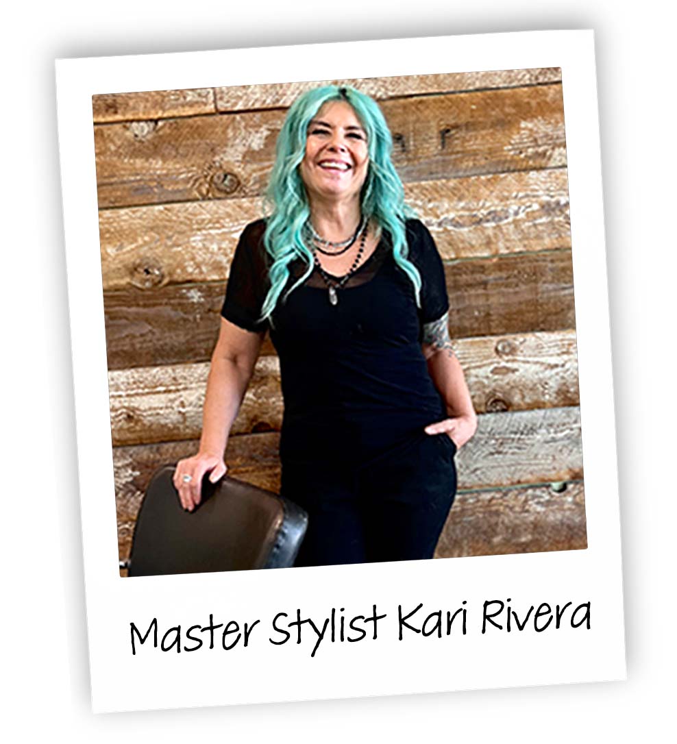 Polaroid photo of Master Stylist Kari Rivera