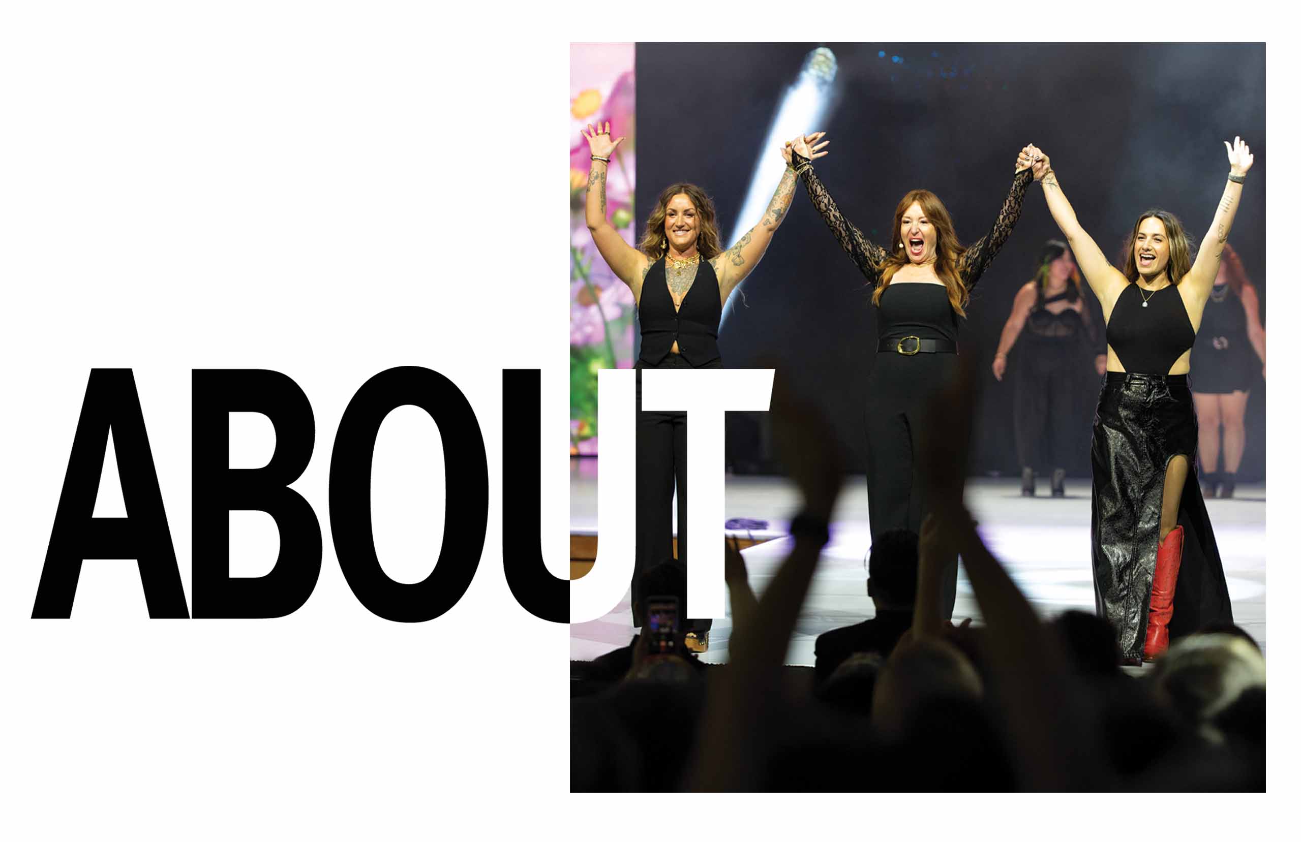 Dosha team members celebration on stage at Aveda Congress