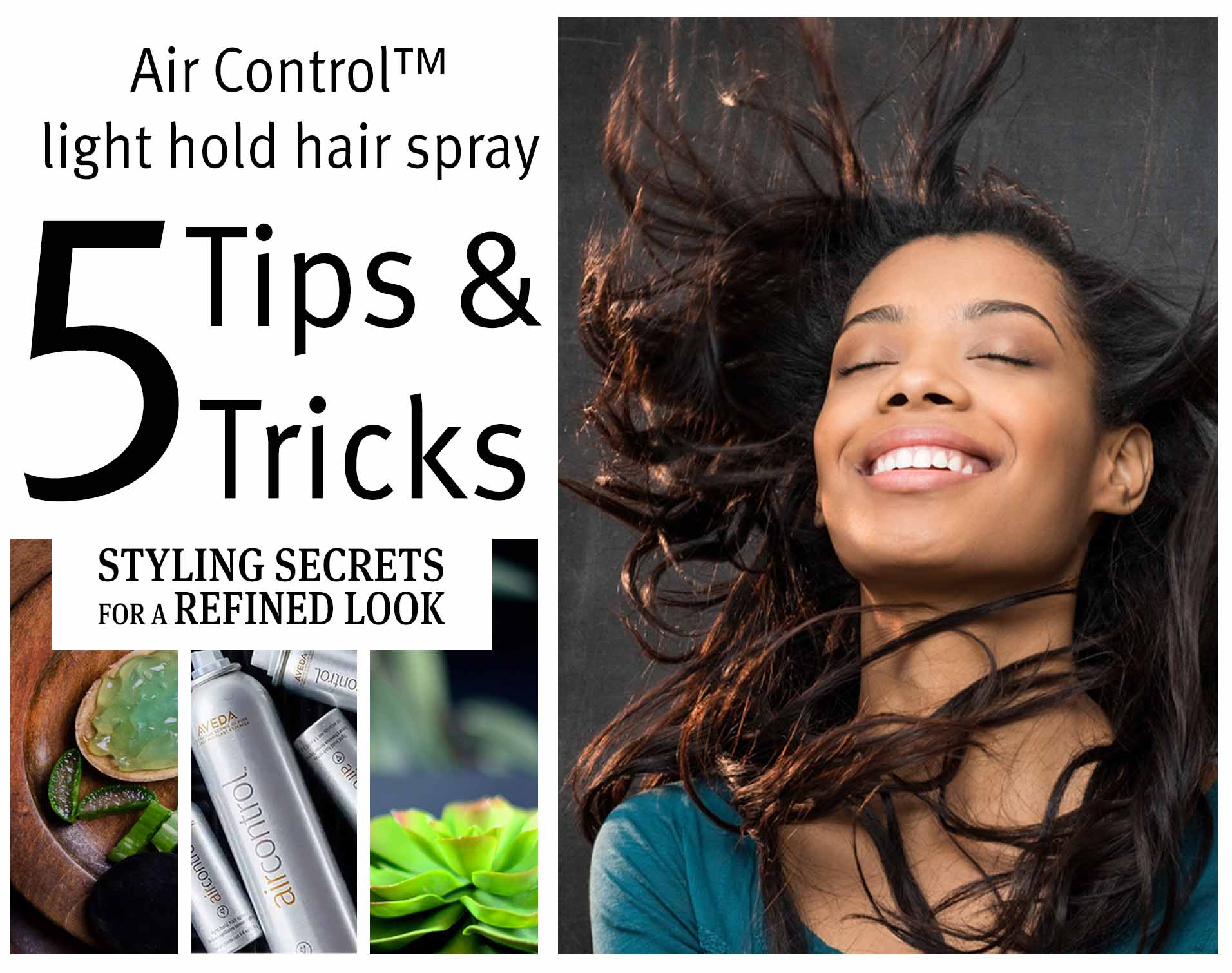 Image of a woman flipping her with hair and images air control with tips and tricks with a