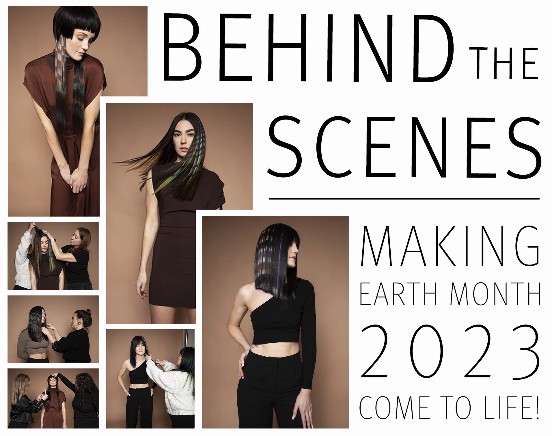 Behind the scenes images from our Earth Month Shoot