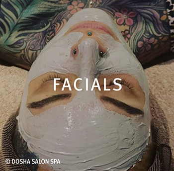 Guest receiving a personalized facial at Dosha Salon Spa