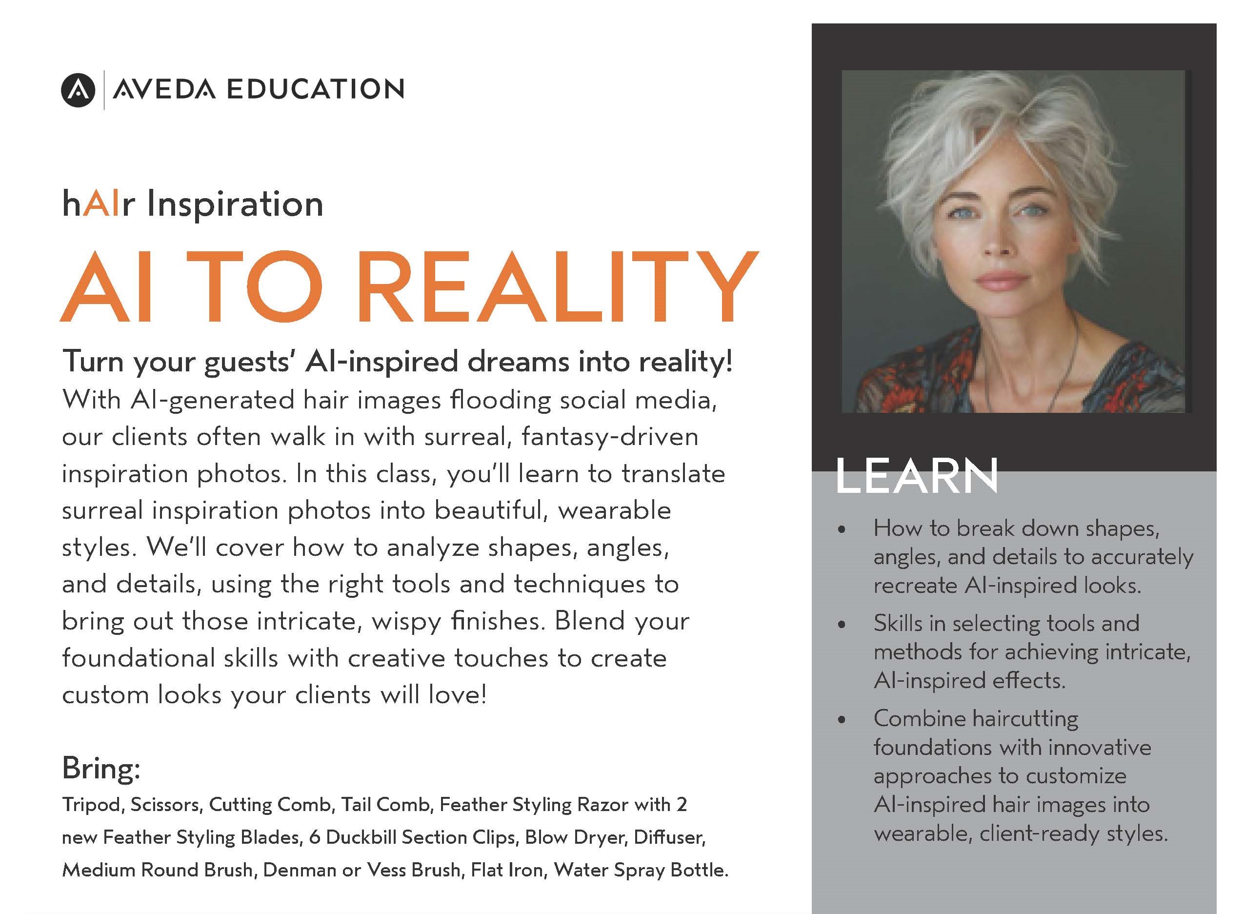 hAIr Inspiration Class Flyer