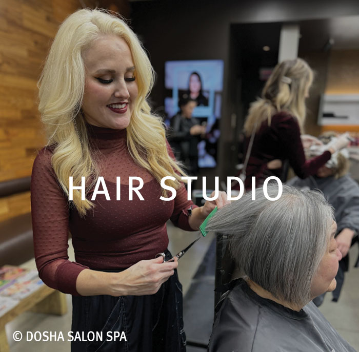Master stylist Laurie French at work in our hair studio