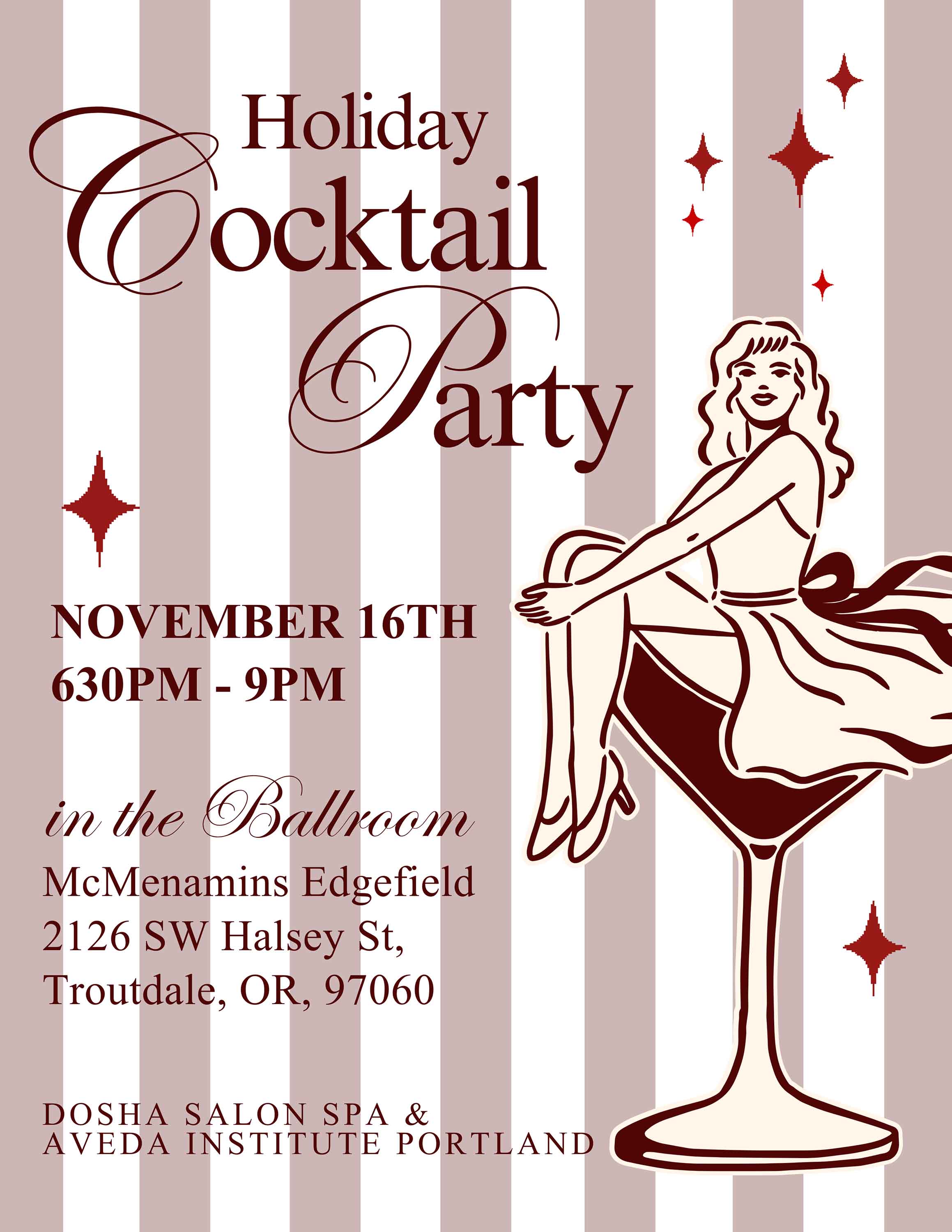 image of dosha holiday party flyer