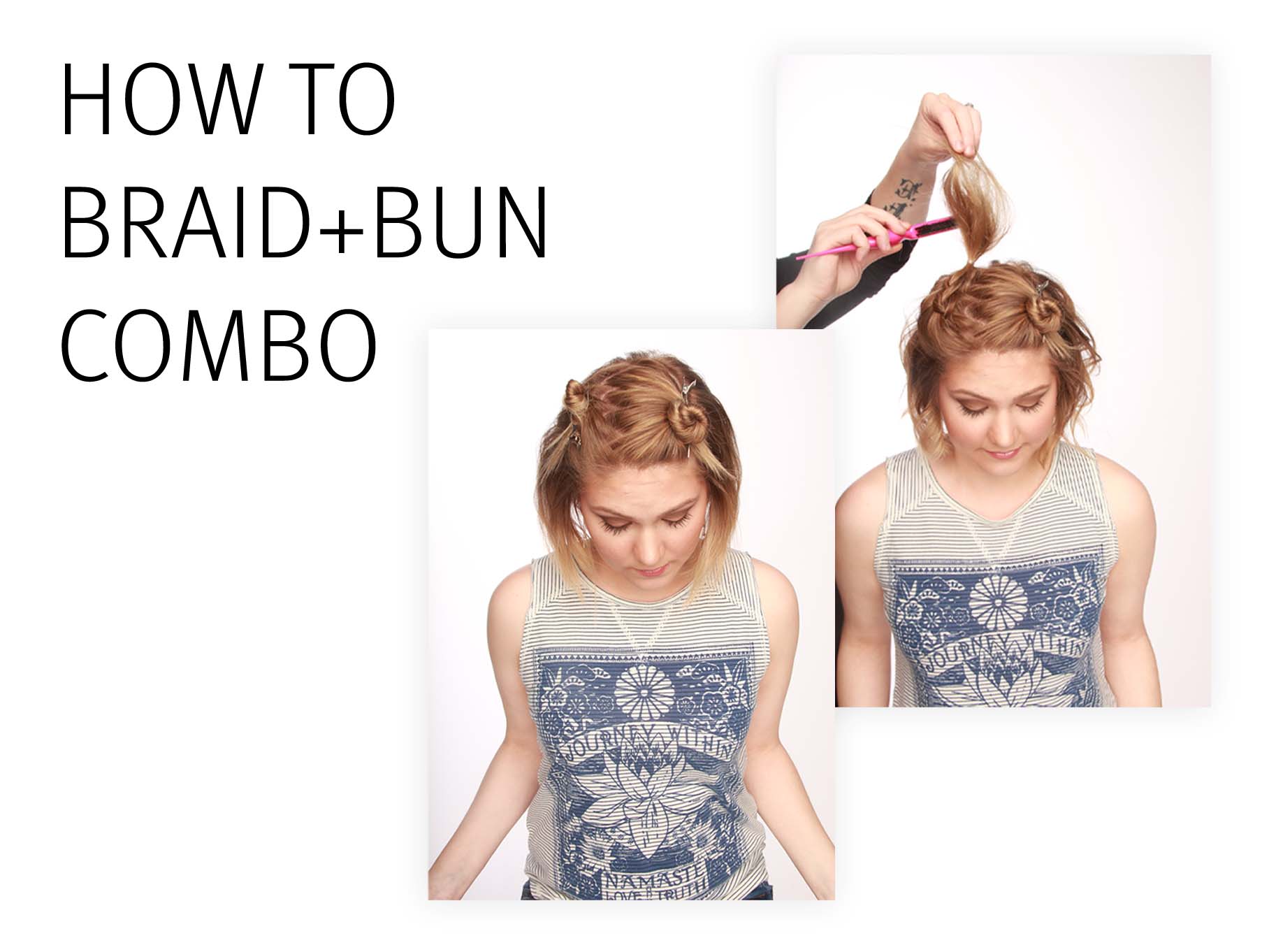 image of braid and bun combo