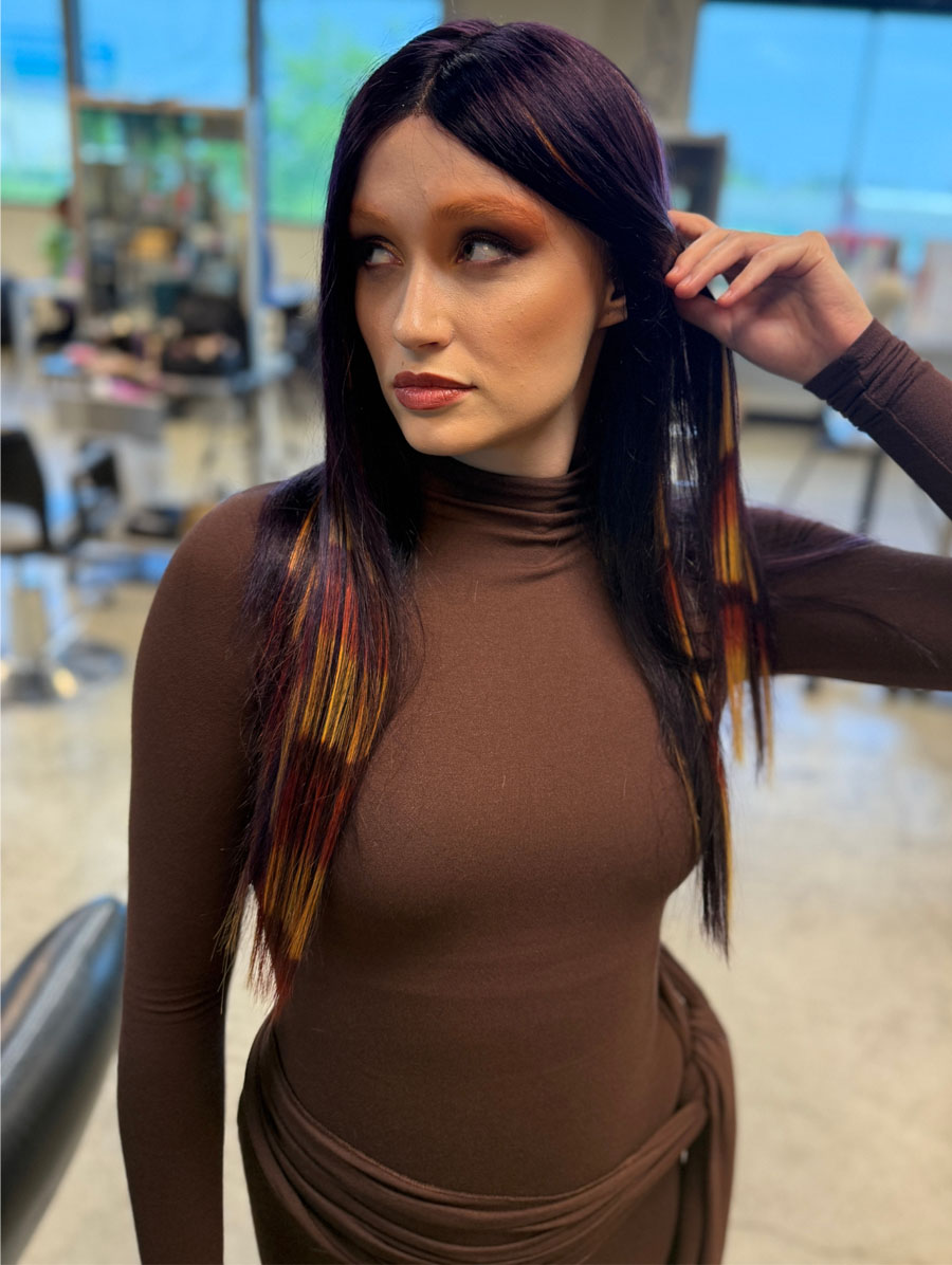 image of a model with inspiration from the painted hills