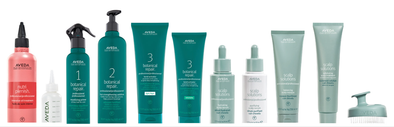 Image of professional Aveda hair treatments