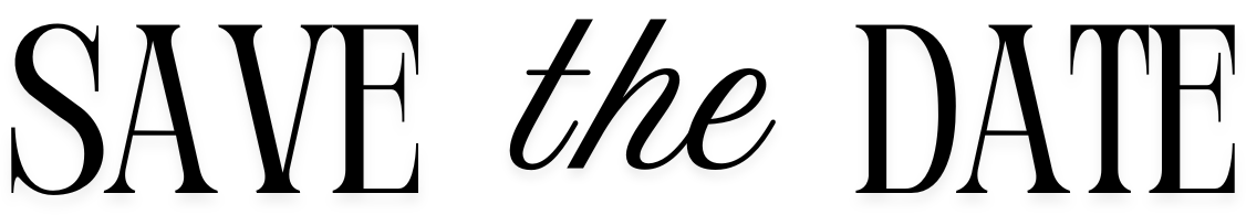 image of save the date in a stylized font