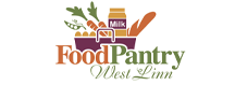 image of west linn food pantry logo with link to website