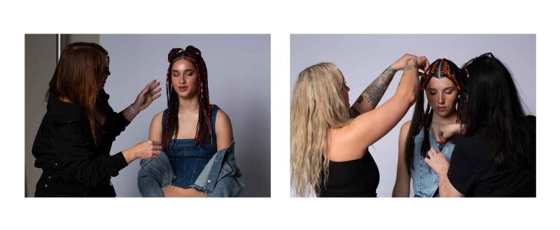 ​​​​image of braids and denim photoshoot