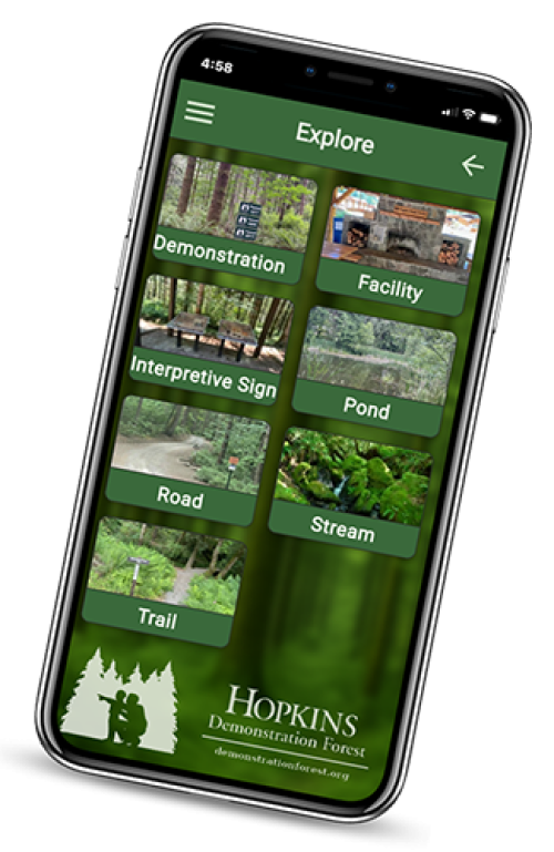 An iPhone with the hopkins app for download