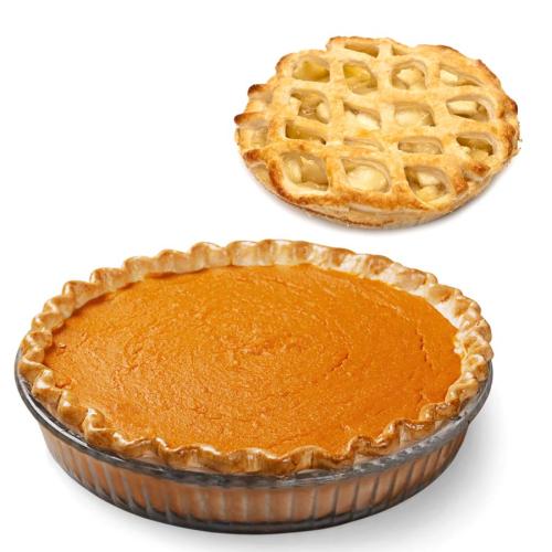 Dosha Blog "The most photographed season" with images of apple pie and pumpkin pie
