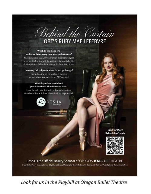 image of the oregon ballet theatre playbill image for dosha