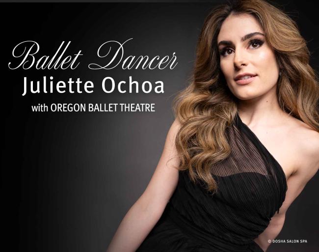 Image of Oregon Ballet Dancer Juliette Ochoa and her hair refresh at dosha salon spa