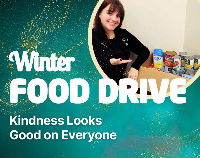 image of master stylist olivia tittle in our winter food drive