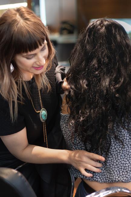 Hair by Doza Barcelona stylist, hairstylist, doza, haircut, salon, pdx, portland, bob, short hair, long hair, brunette, transformation