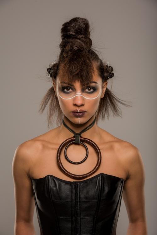 warrior tribal hair makeup editorial updo makeup strong bold