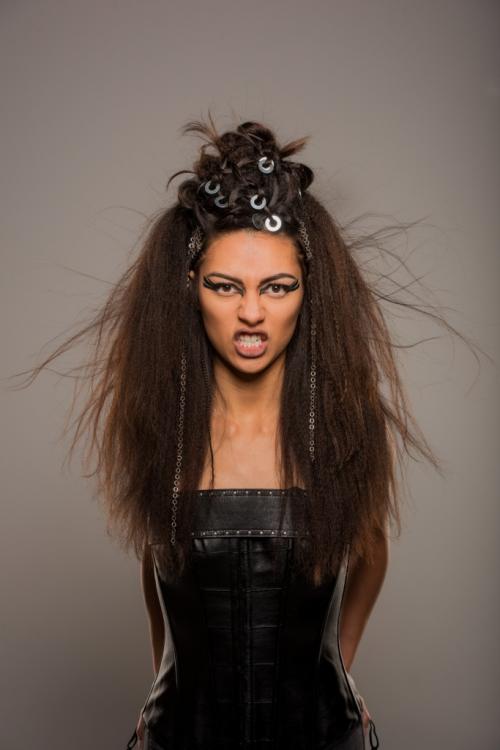 warrior tribal hair makeup editorial updo makeup strong bold