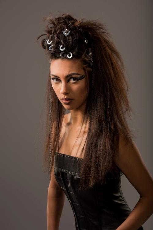 warrior tribal hair makeup editorial updo makeup strong bold