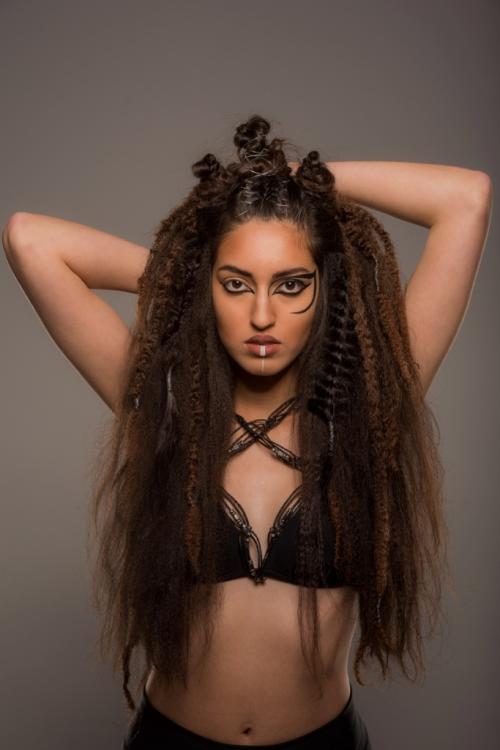 warrior tribal hair makeup editorial updo makeup strong bold