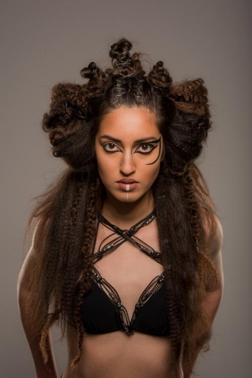 warrior tribal hair makeup editorial updo makeup strong bold