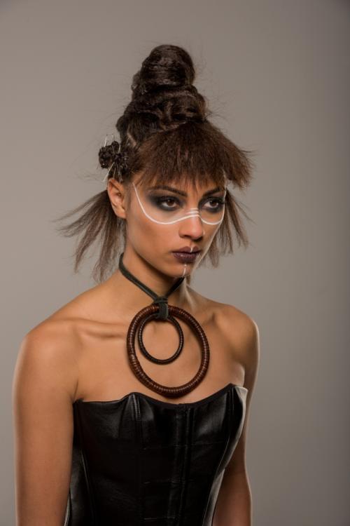 warrior tribal hair makeup editorial updo makeup strong bold