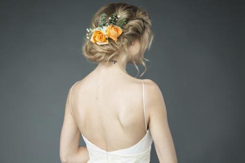 bridal updo braid texture blonde curls salon wedding hair dosha bride dosha salon spa love