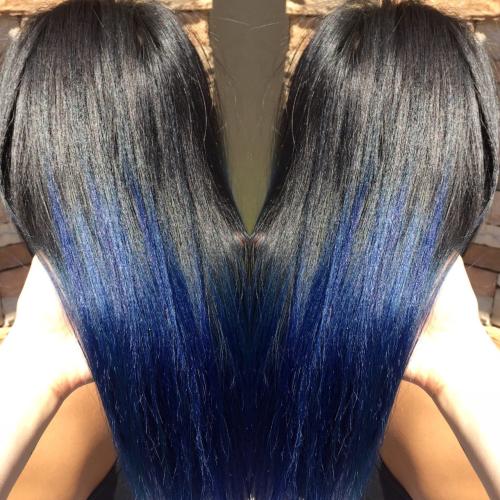 Black Blue Hair Color Dosha Salon Spa
