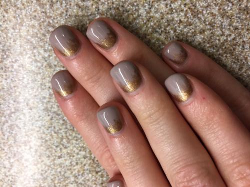 Gold Ombre nail Art Dosha Salon Spa