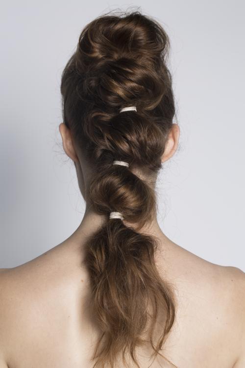 pony ponytail bubble circle braid messy chic updo going out hairstyle date night dosha dosha creative team