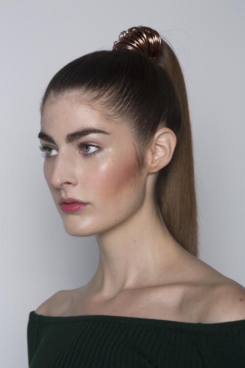 Hair and Makeup by the Dosha Creative Team pony ponytail bubble circle braid messy chic updo going out hairstyle date night dosha dosha creative team