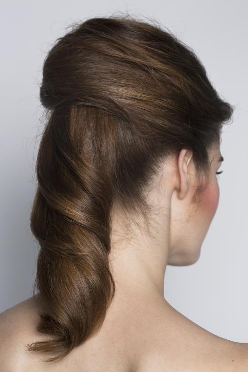 ponytail pony updo hairstyle sleek date night dosha aveda dosha creative team straight