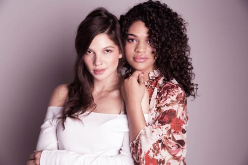 Love is Love Photoshoot of models posing in valentines day inspired makeup and hairstyles